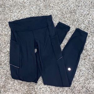 lululemon fast and free leggings 25”; size 4